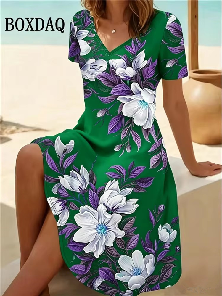 Женское платье больших размеро – обзор и цена Romper Floral Print